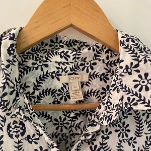 EUC J. Crew Patterned Tunic Blouse